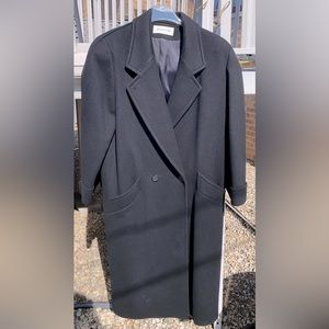 Jones NewYork, Black 100% Wool TrenchCoat